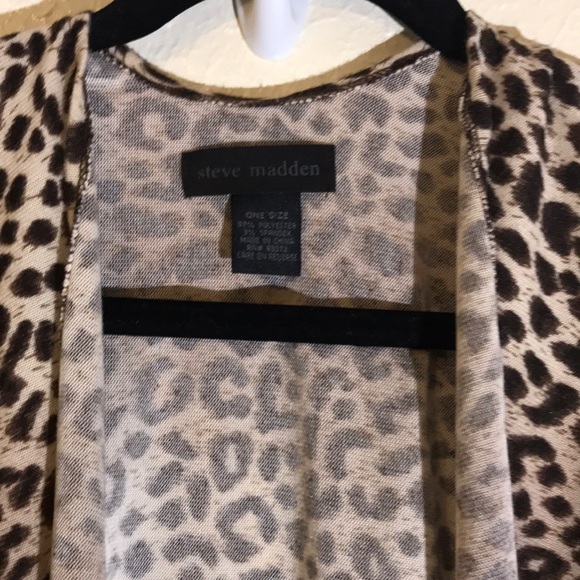 Steve Madden leopard print kimono one size - Picture 3 of 7